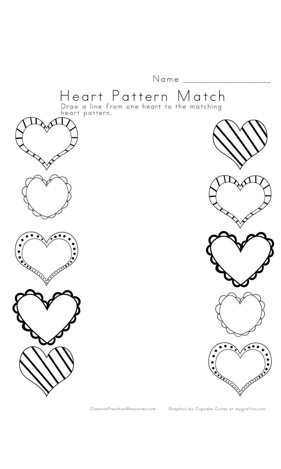 small heart match bw